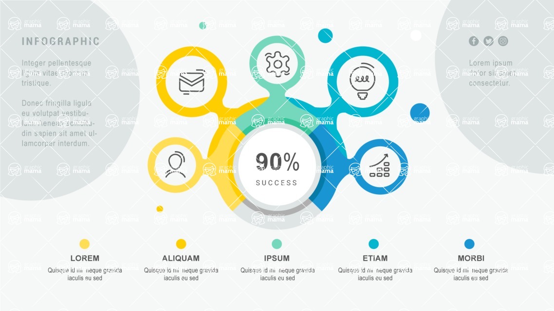 Infographic Templates Collection - Vector, Photoshop, PowerPoint, Google Slides - Modern Infographic Template with 4 Bullets